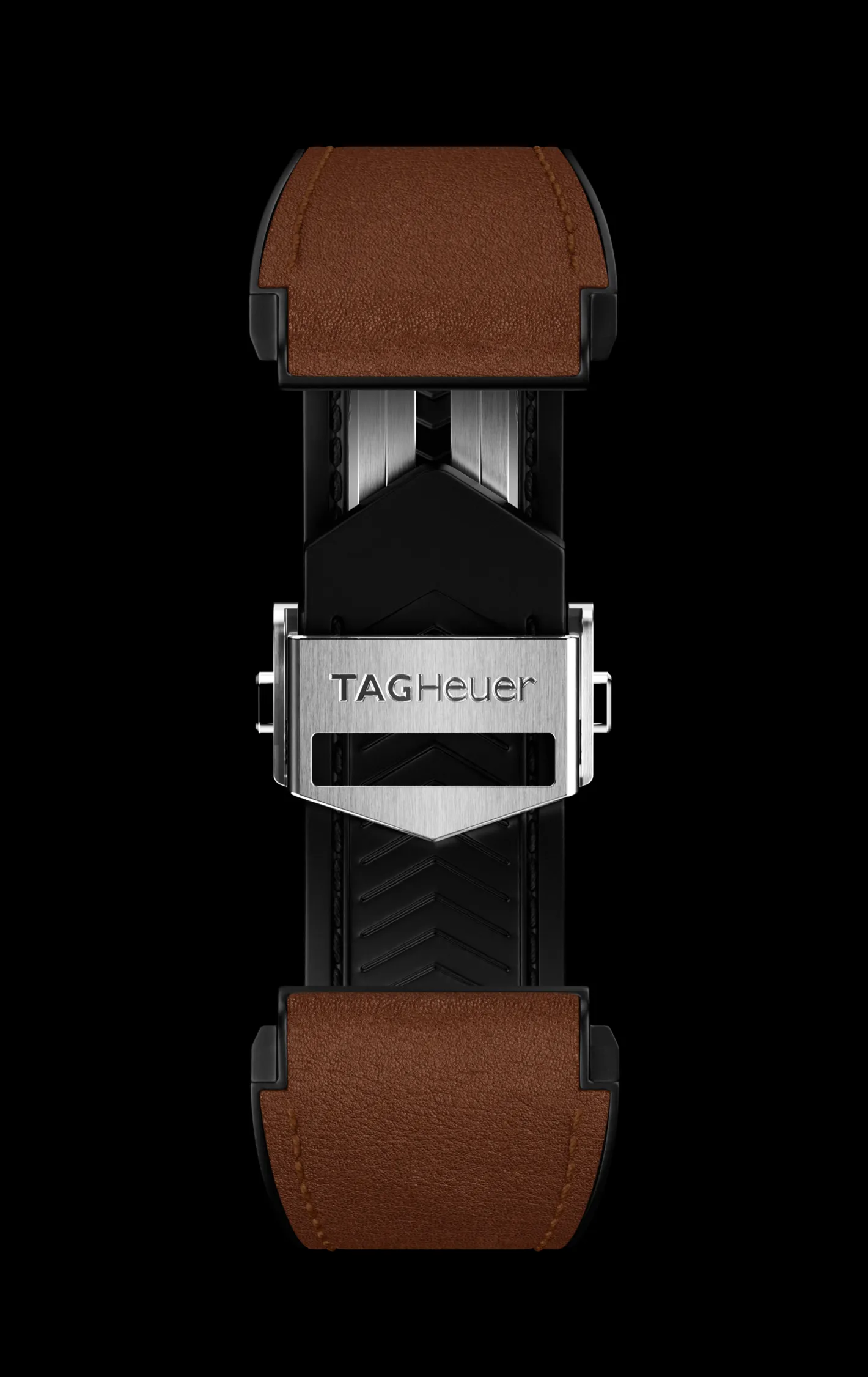 TAG Heuer Brown Bi-Material Leather Strap Calibre E4 45 Mm> Accesorios