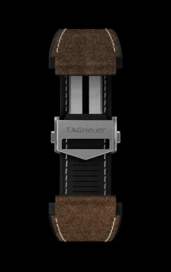 TAG Heuer Brown Rubber And Leather Band Calibre E3> Accesorios
