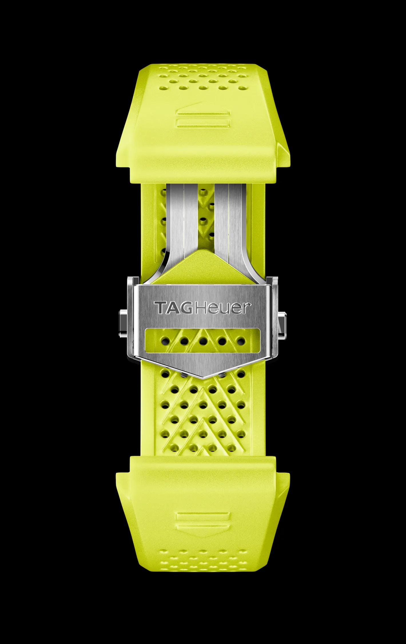 TAG Heuer Lime Yellow Rubber Strap Calibre E4 45 Mm> Accesorios
